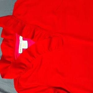 Gretchen Scott Designs Kids Red Ruffle Top